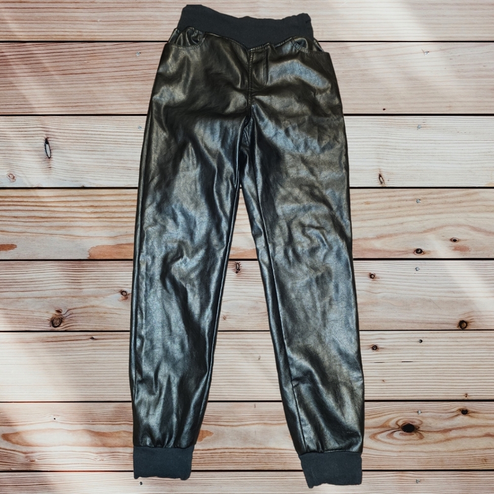 Vegan Leather Joggers Size xs